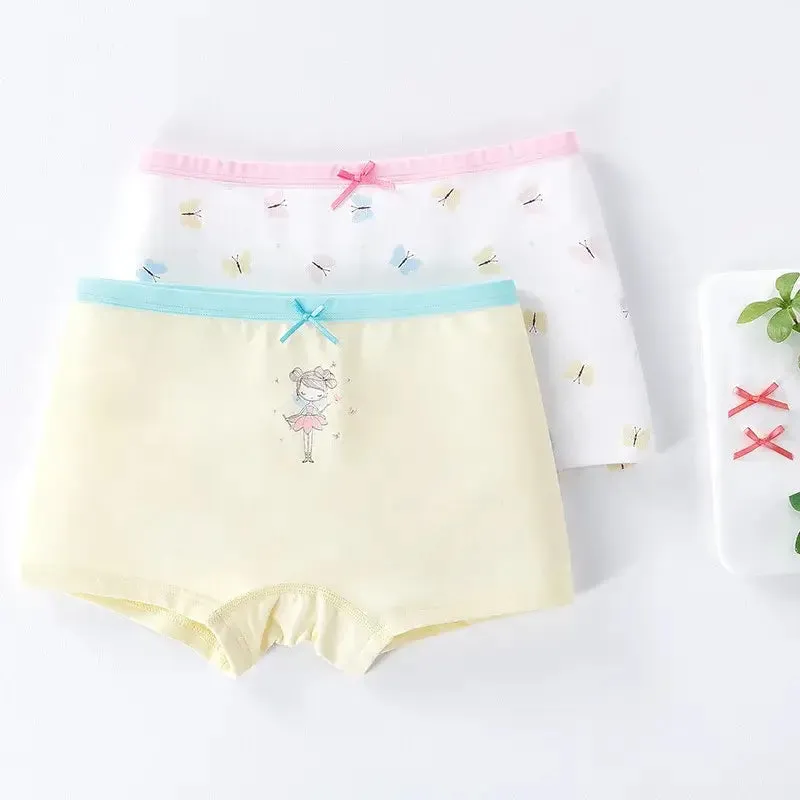 Girls Class A Cotton Underwear-Boxer Panties 2PK